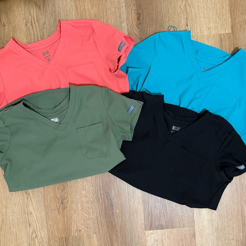 Med Couture Women's Tops - Coral, Teal, Olive, Black
